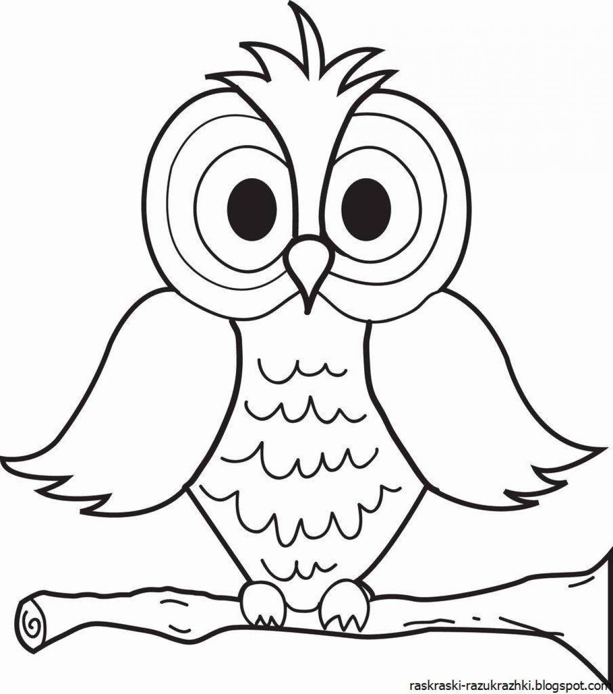 Gorgeous owl coloring book