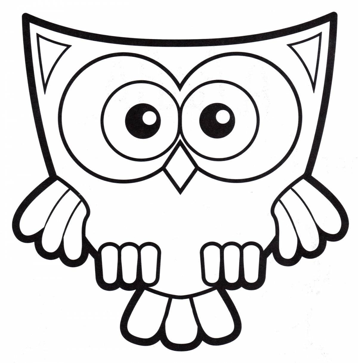 Animated owl coloring book