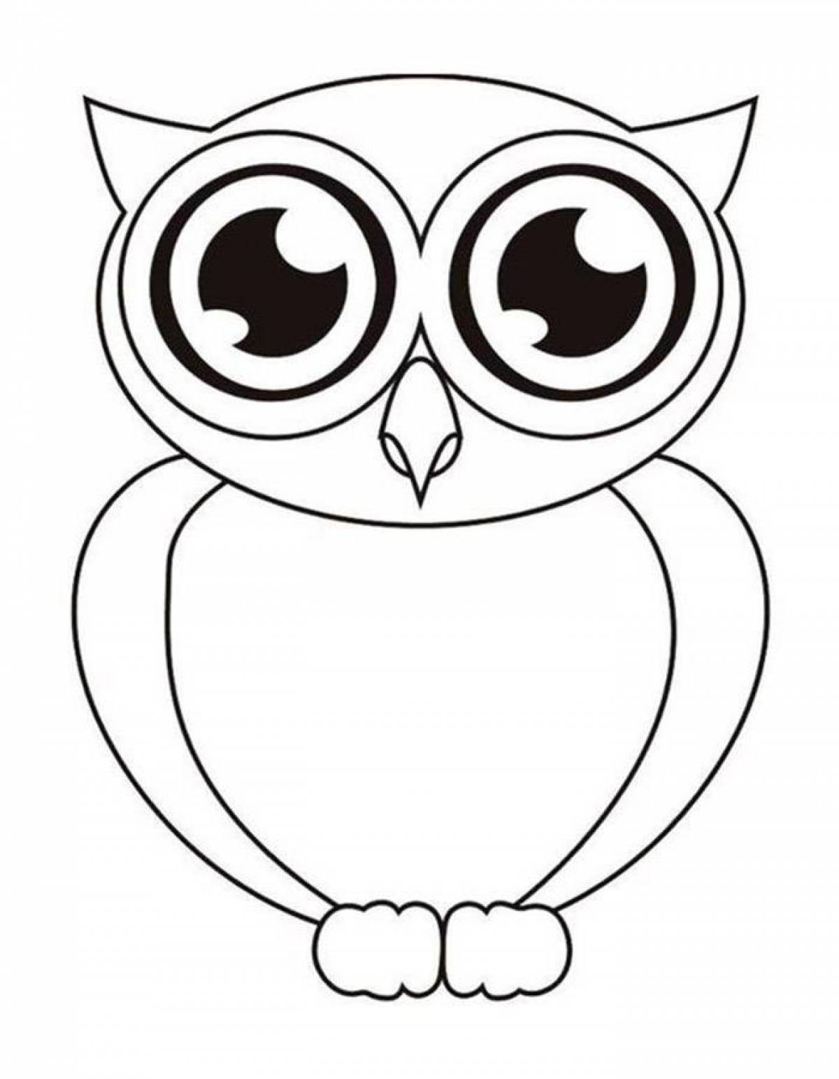 Humorous owl coloring book