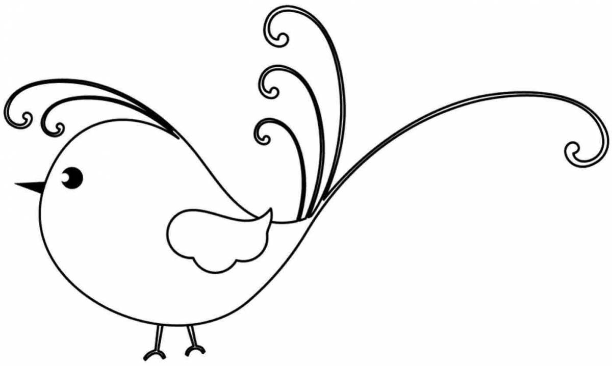 Blissful bird coloring book for kids