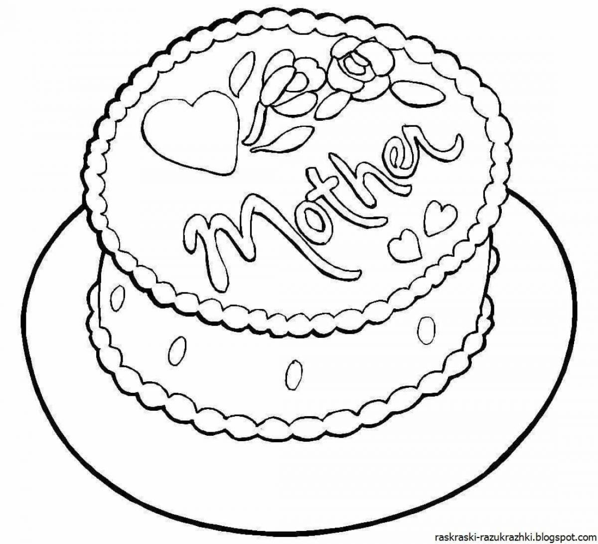 Fancy cakes coloring book for kids