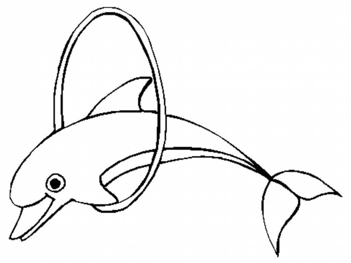 Fabulous dolphin coloring pages for kids