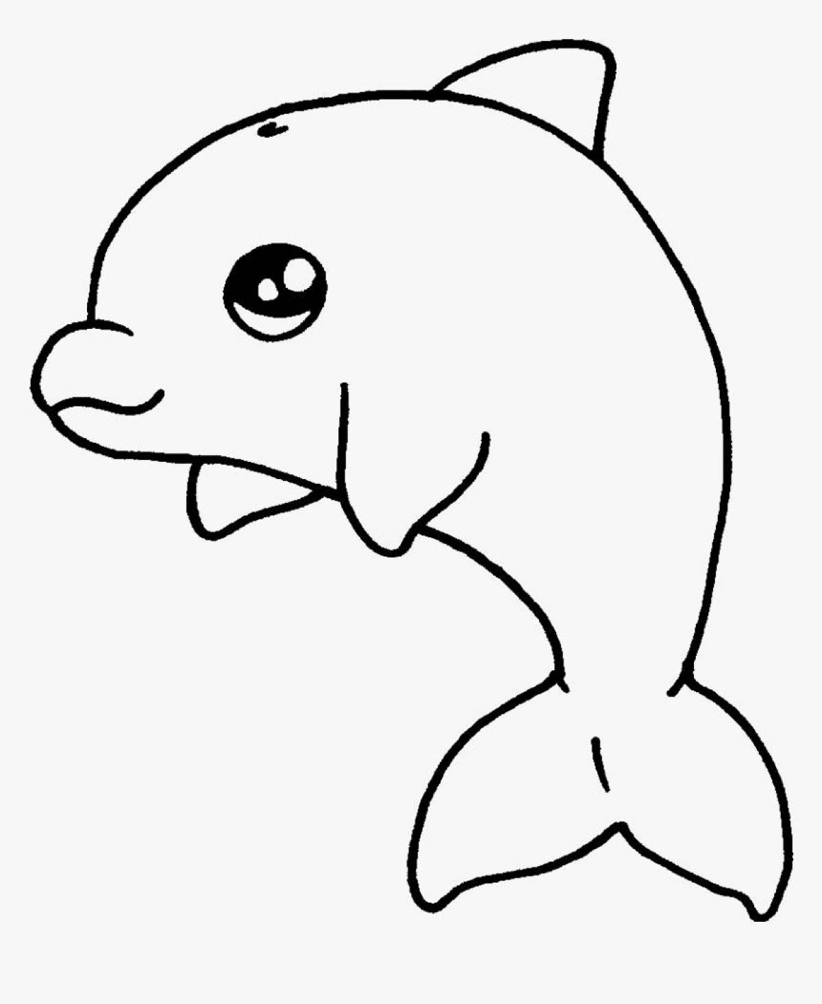 Awesome dolphin coloring pages for kids