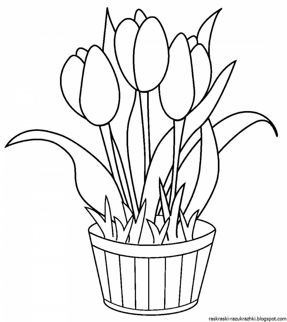 Fabulous flower coloring pages for 6-7 year olds