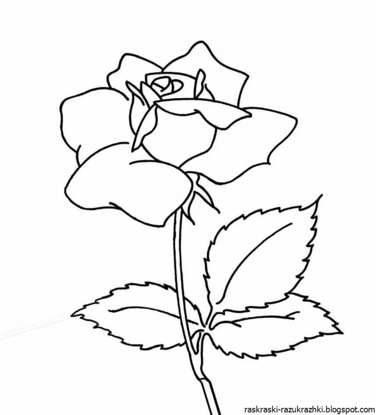 Adorable flower coloring pages for kids 6-7 years old