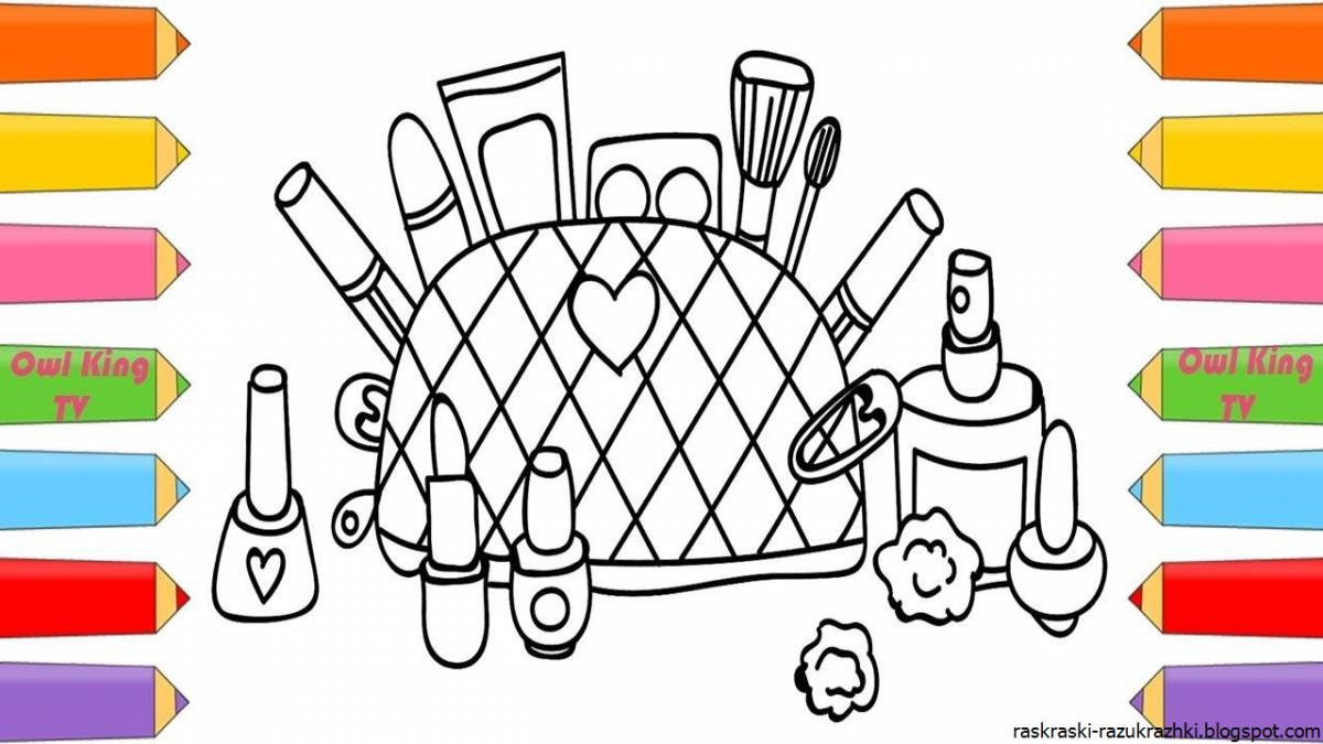 Coloring page dazzling manicure
