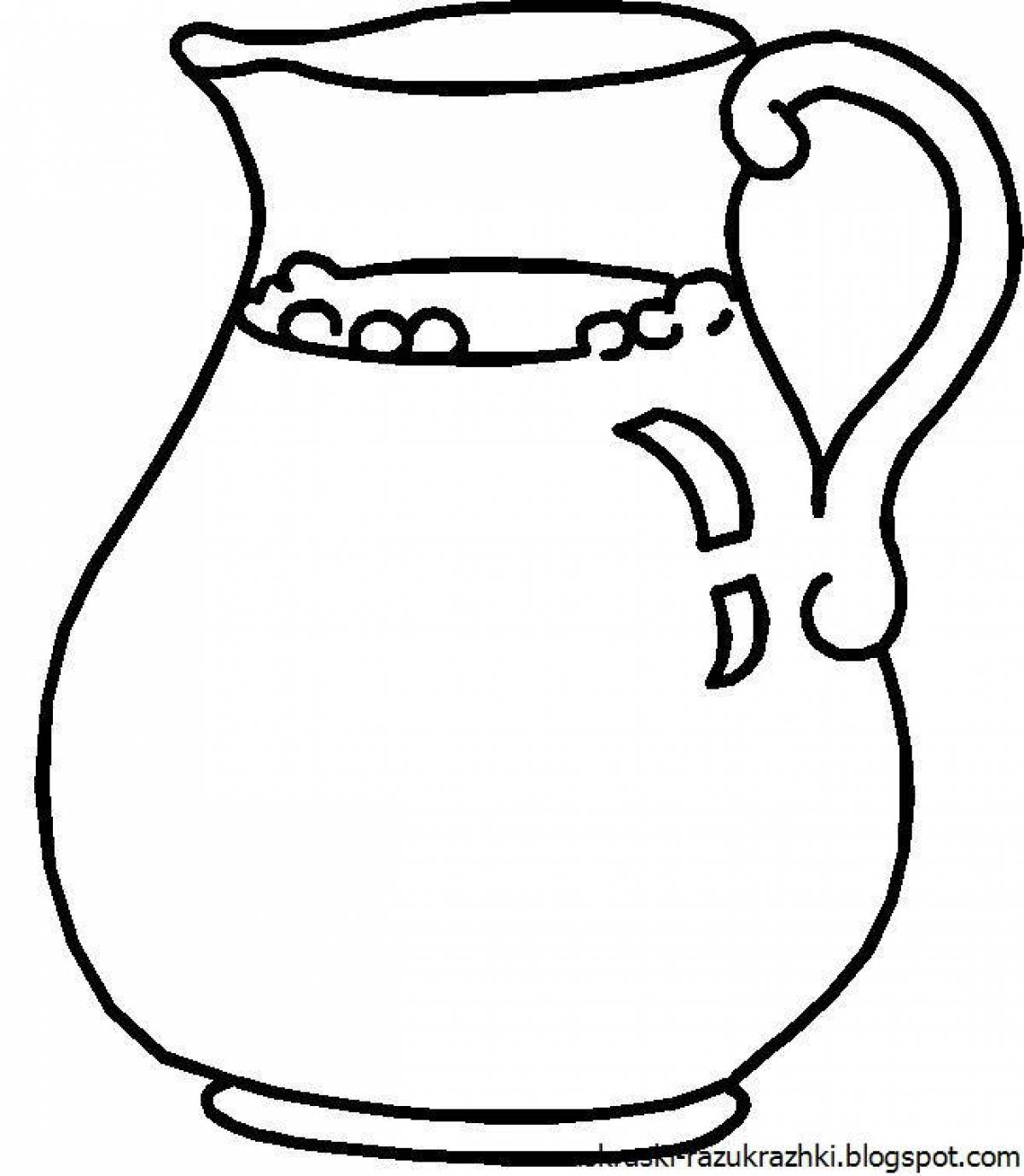 Glowing pitcher coloring page