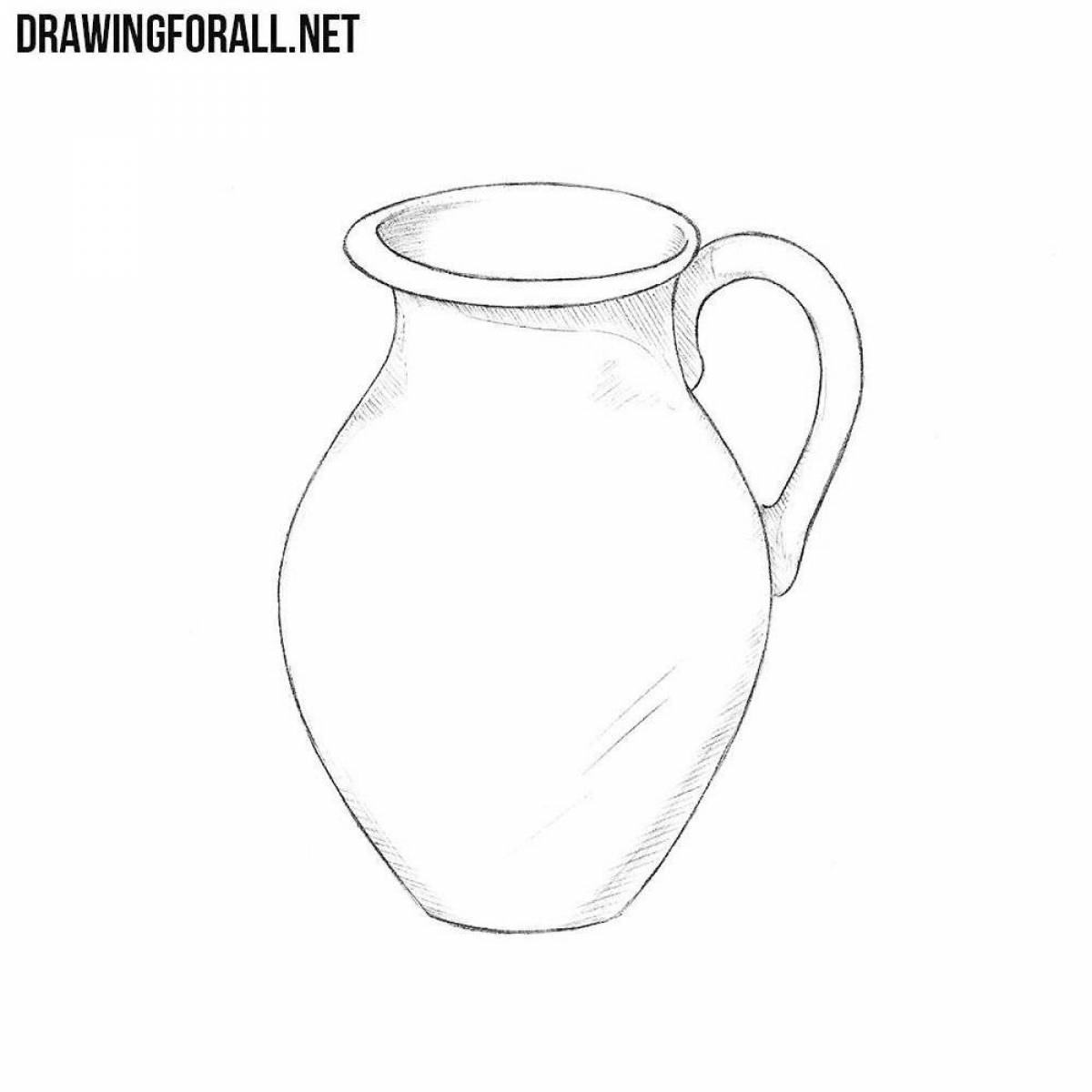 Large jug coloring page