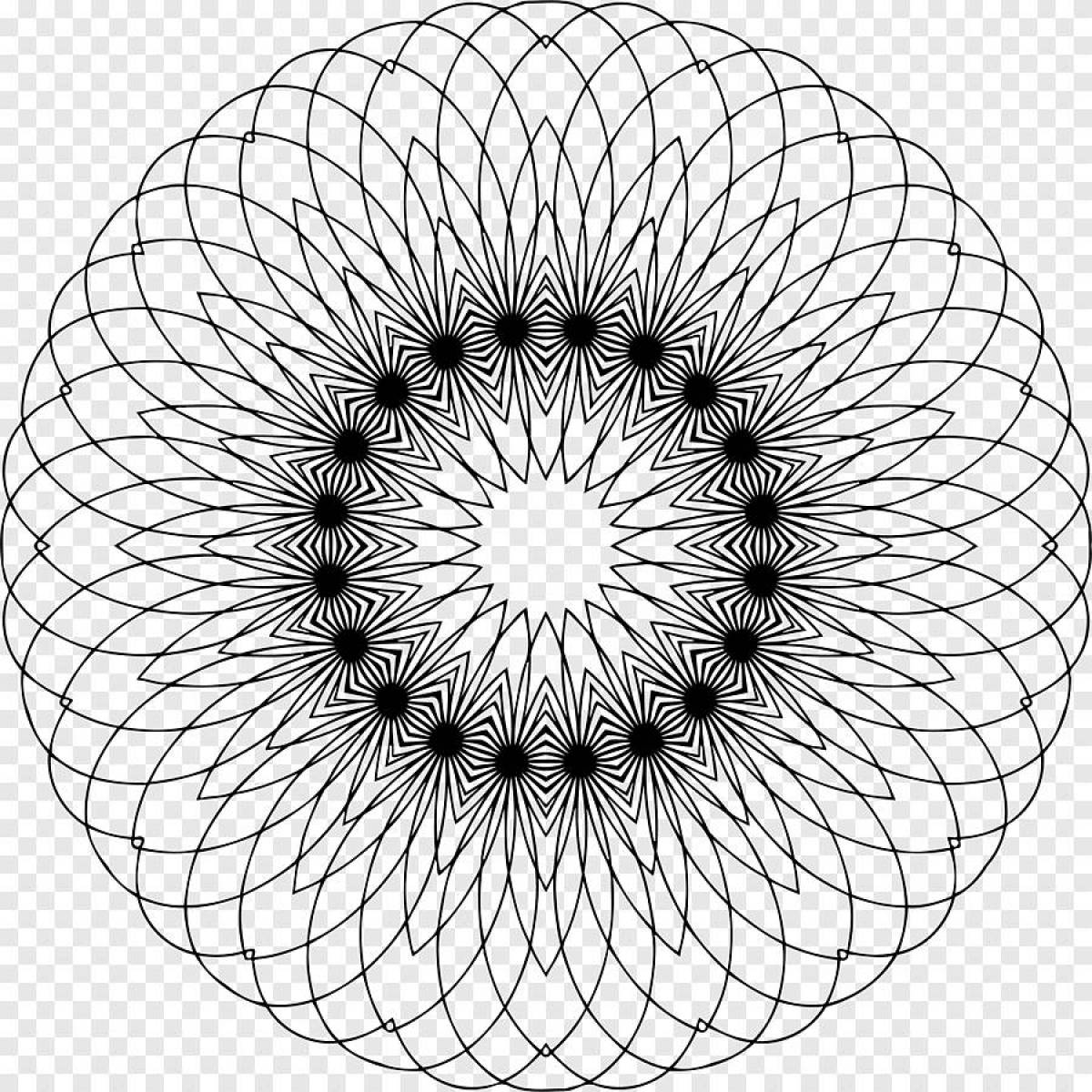 Анимированная раскраска по кругу по спирали
