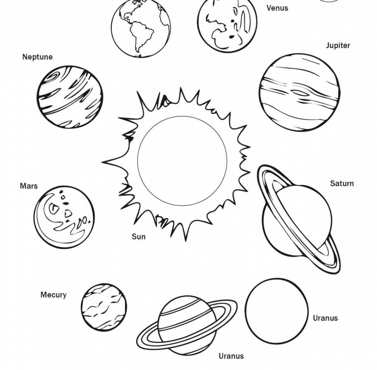 Публикация «Плакат-раскраска планеты солнечной системы» размещена в разделах