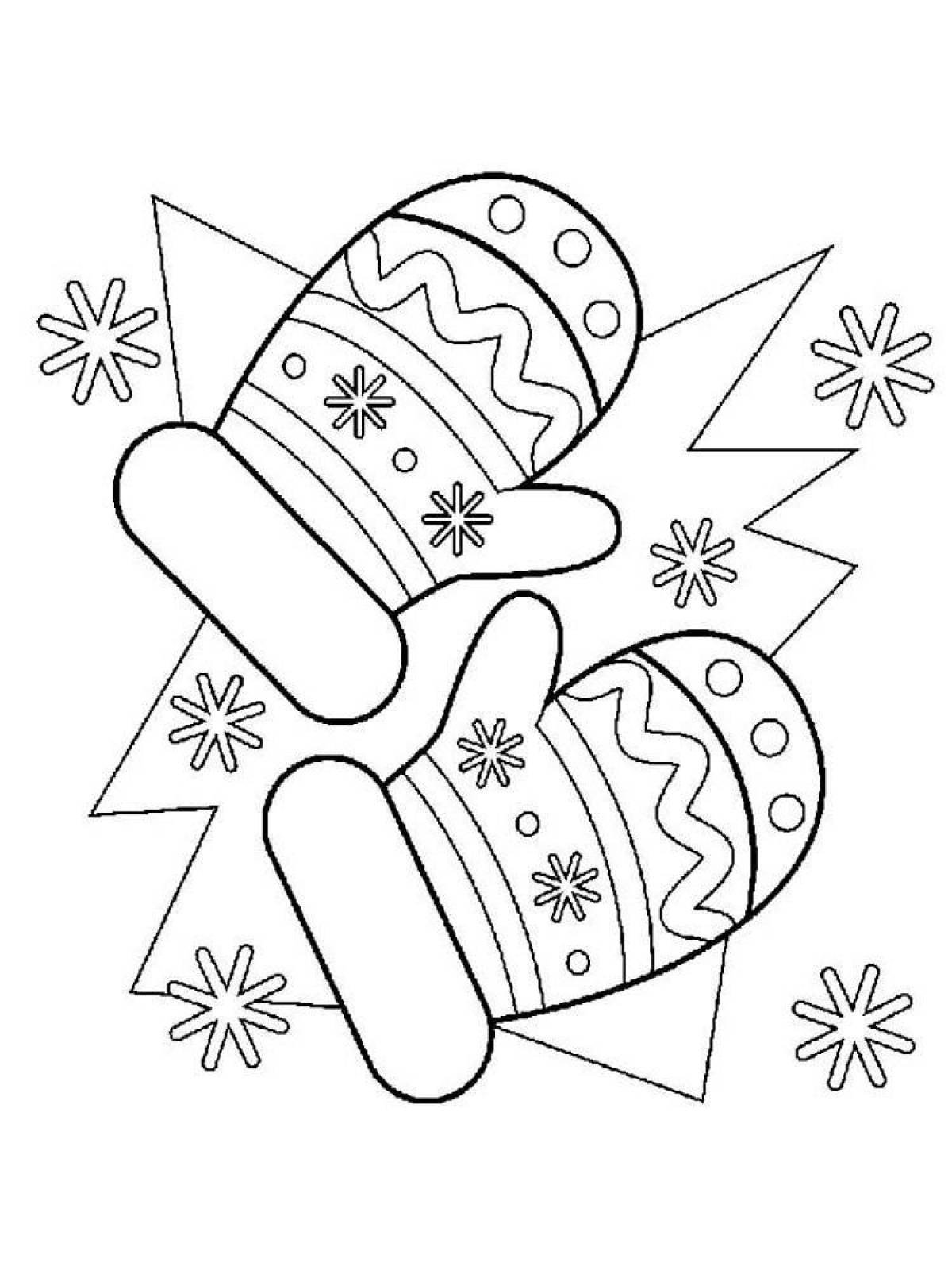 Innovative mittens coloring book for 3-4 year olds