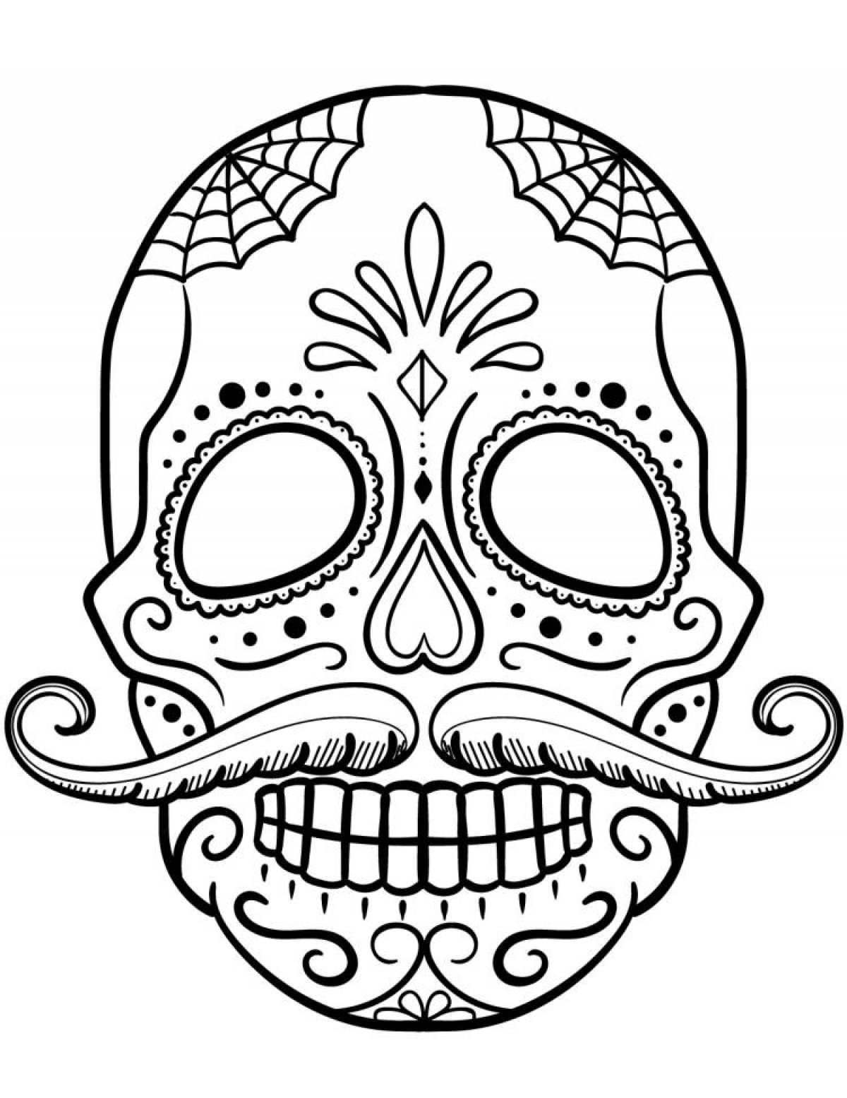 Intricate skull coloring