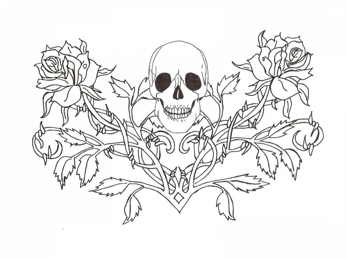 Detailed skull coloring