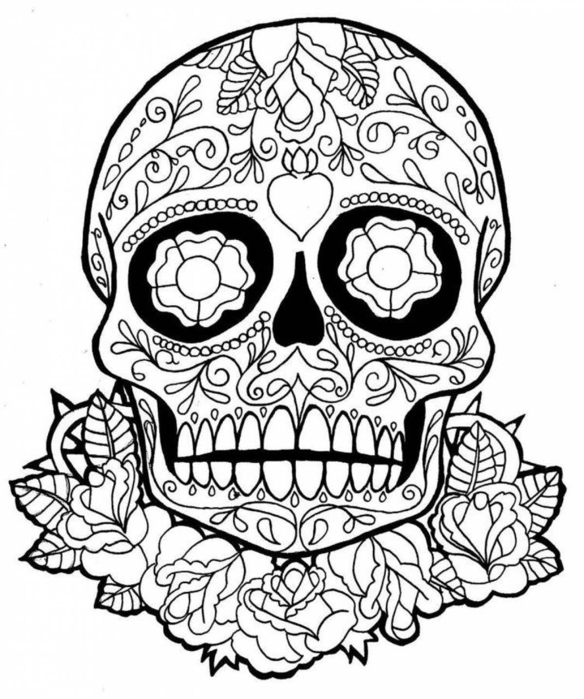 Fun skull coloring