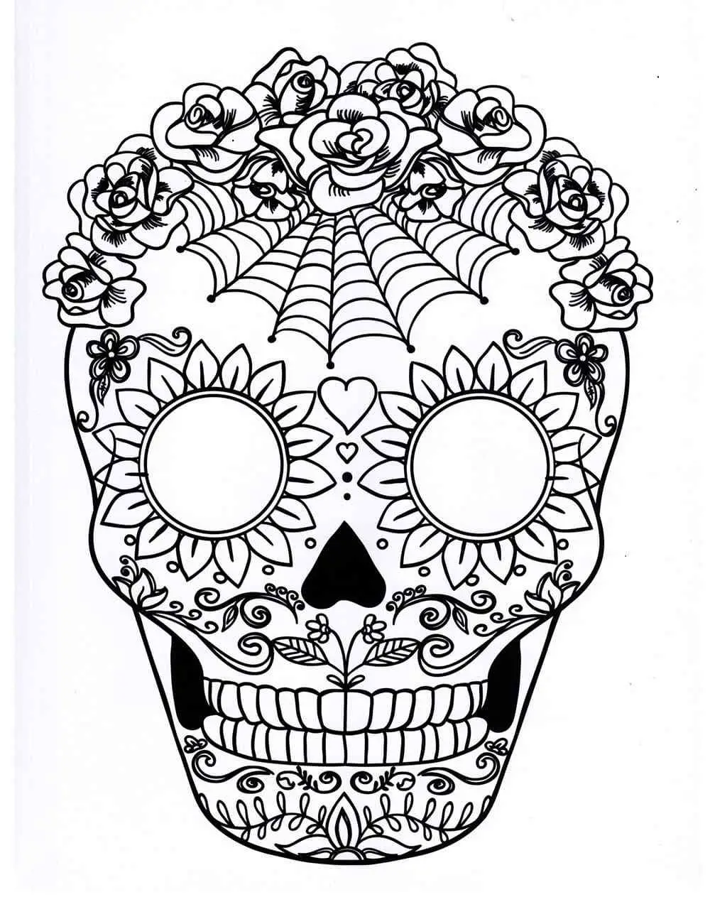 Stylish skull coloring book