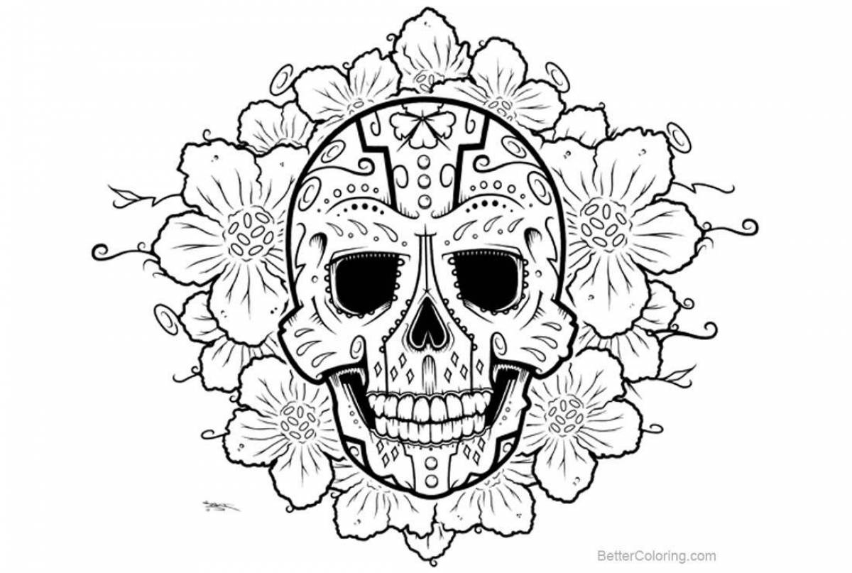 Complex skull coloring