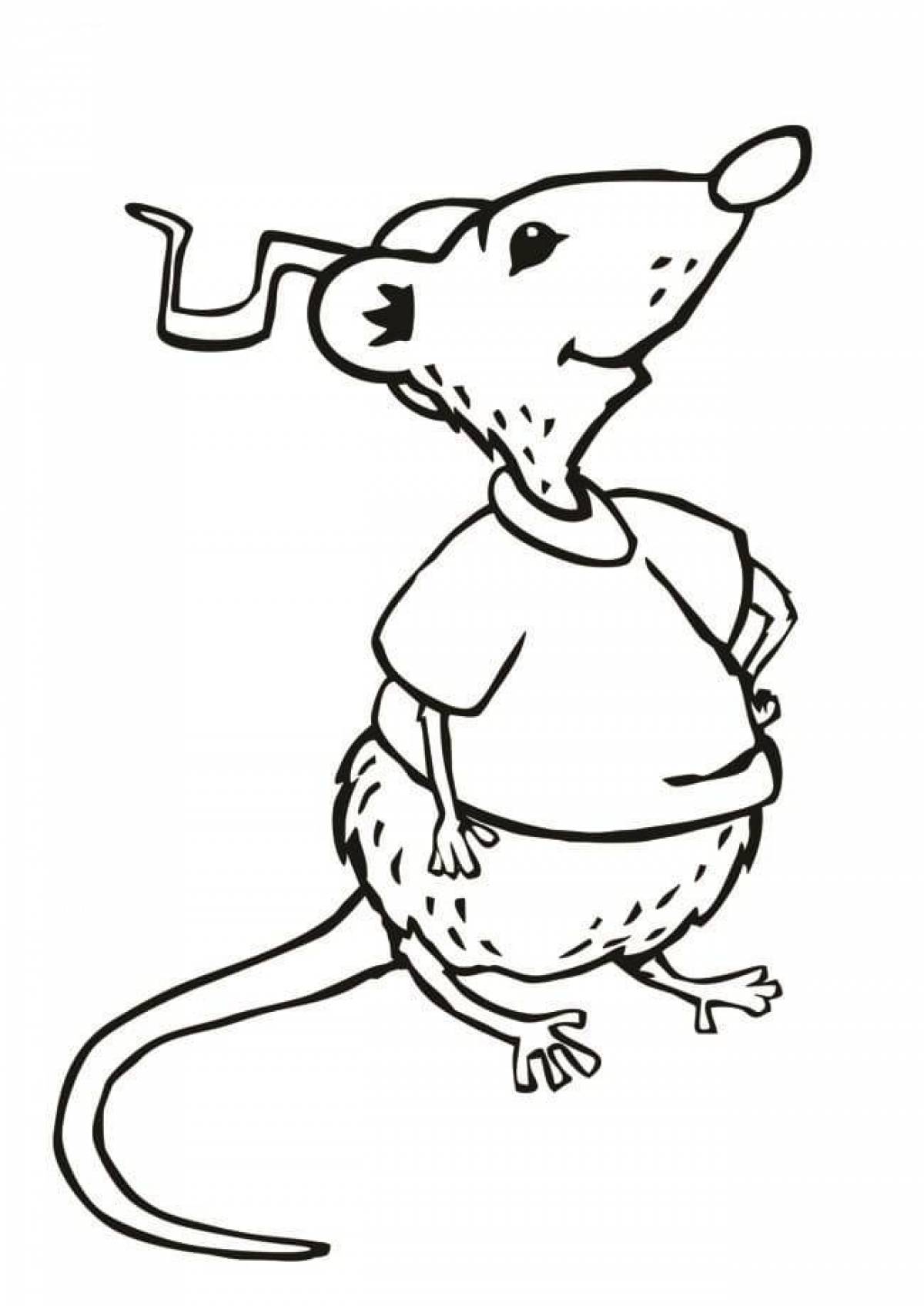 Witty coloring rat