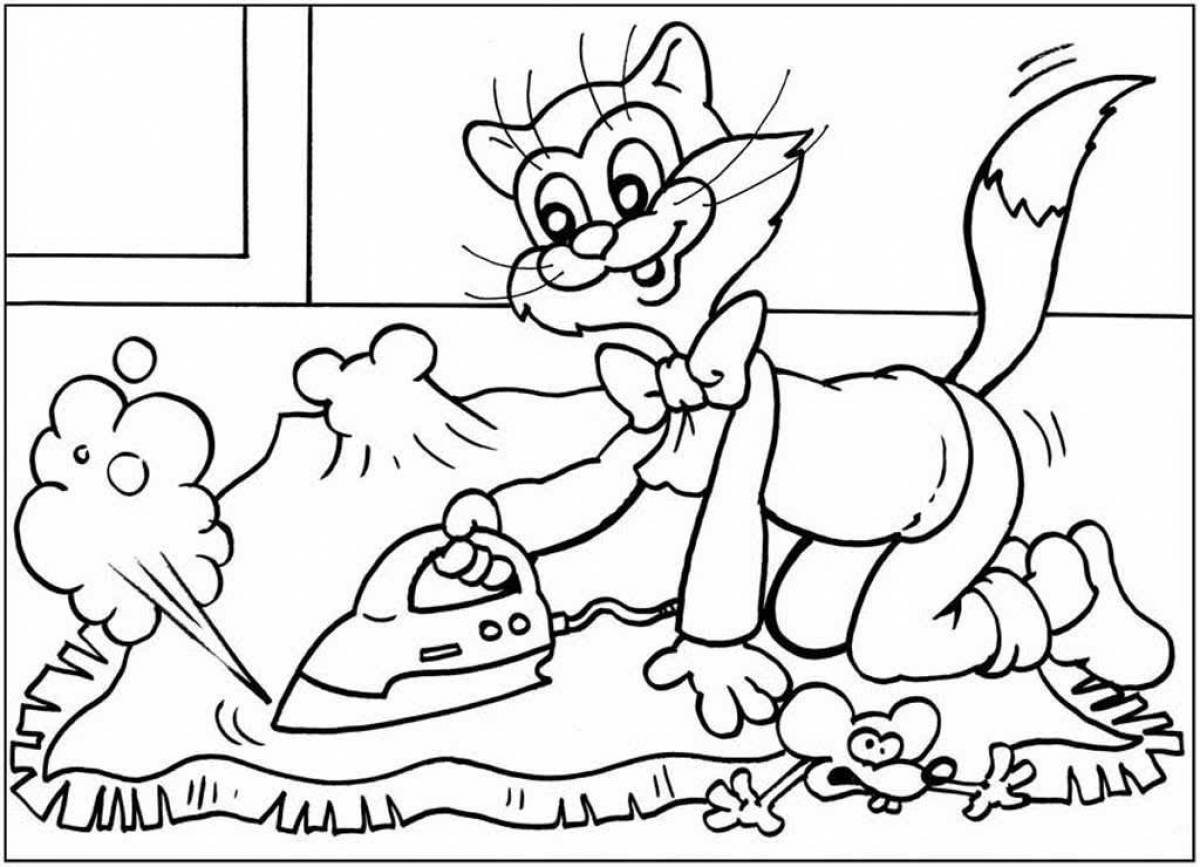 Coloring page charming leopold