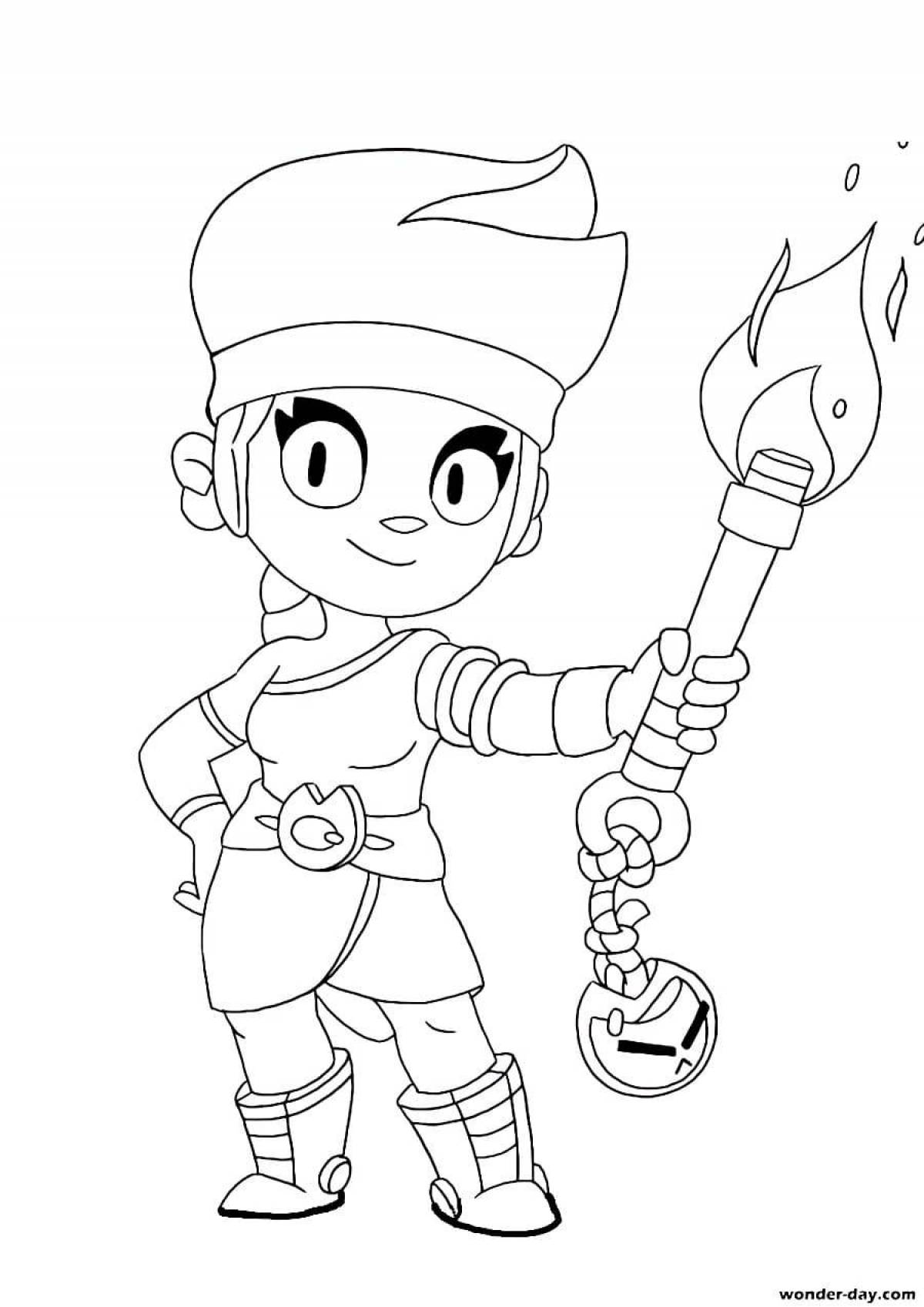Dazzling Ember Coloring Page