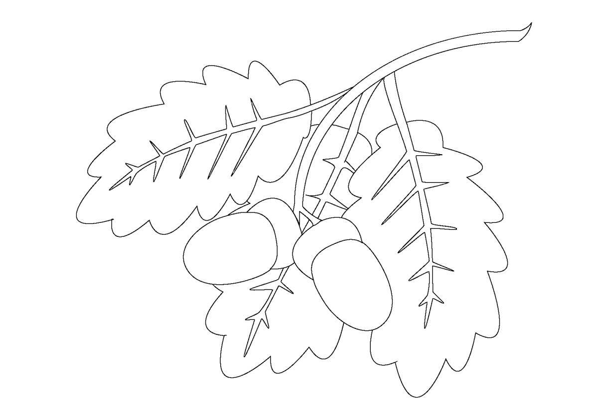Shining leaves coloring pages