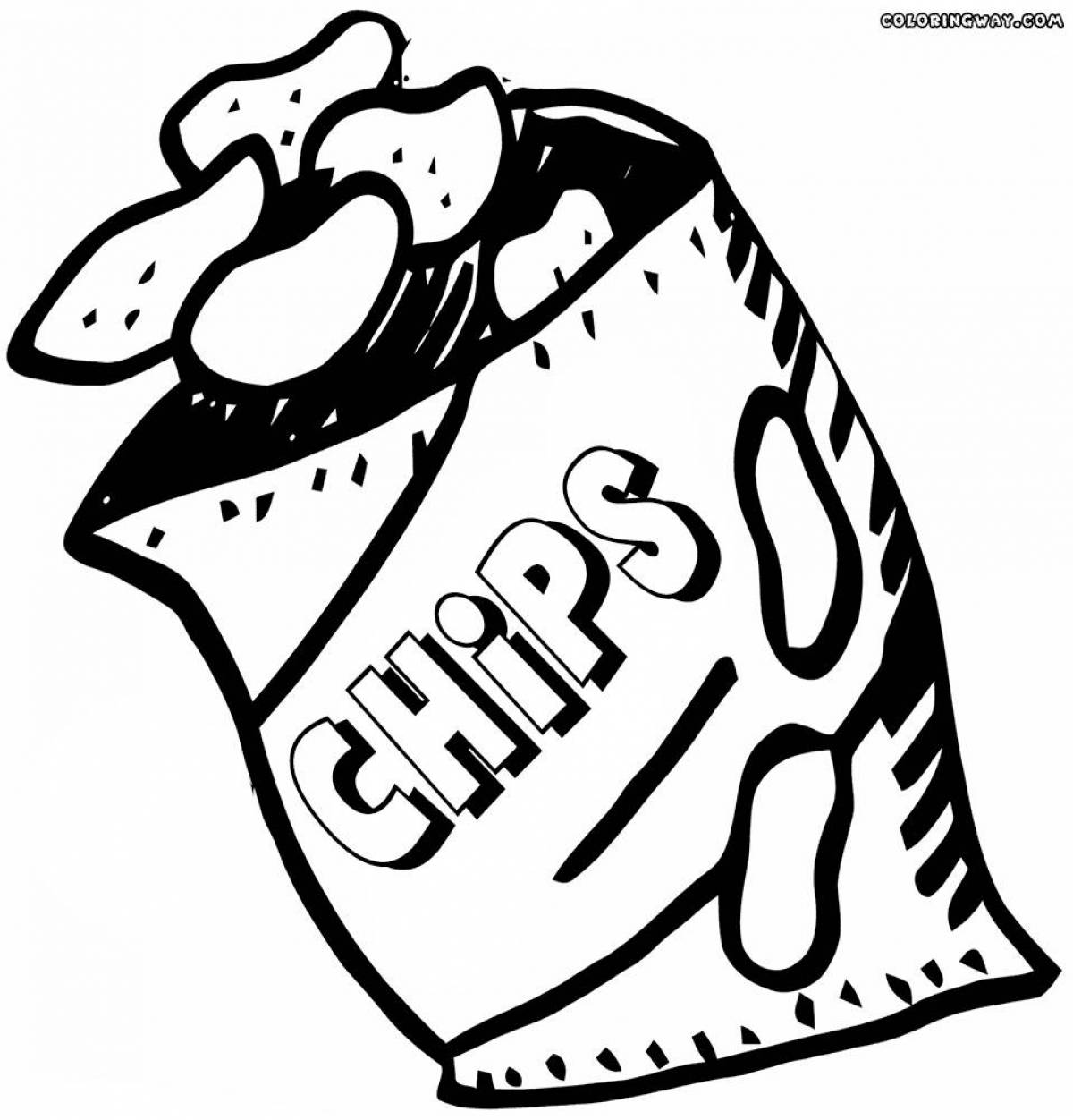 Colored chips coloring book
