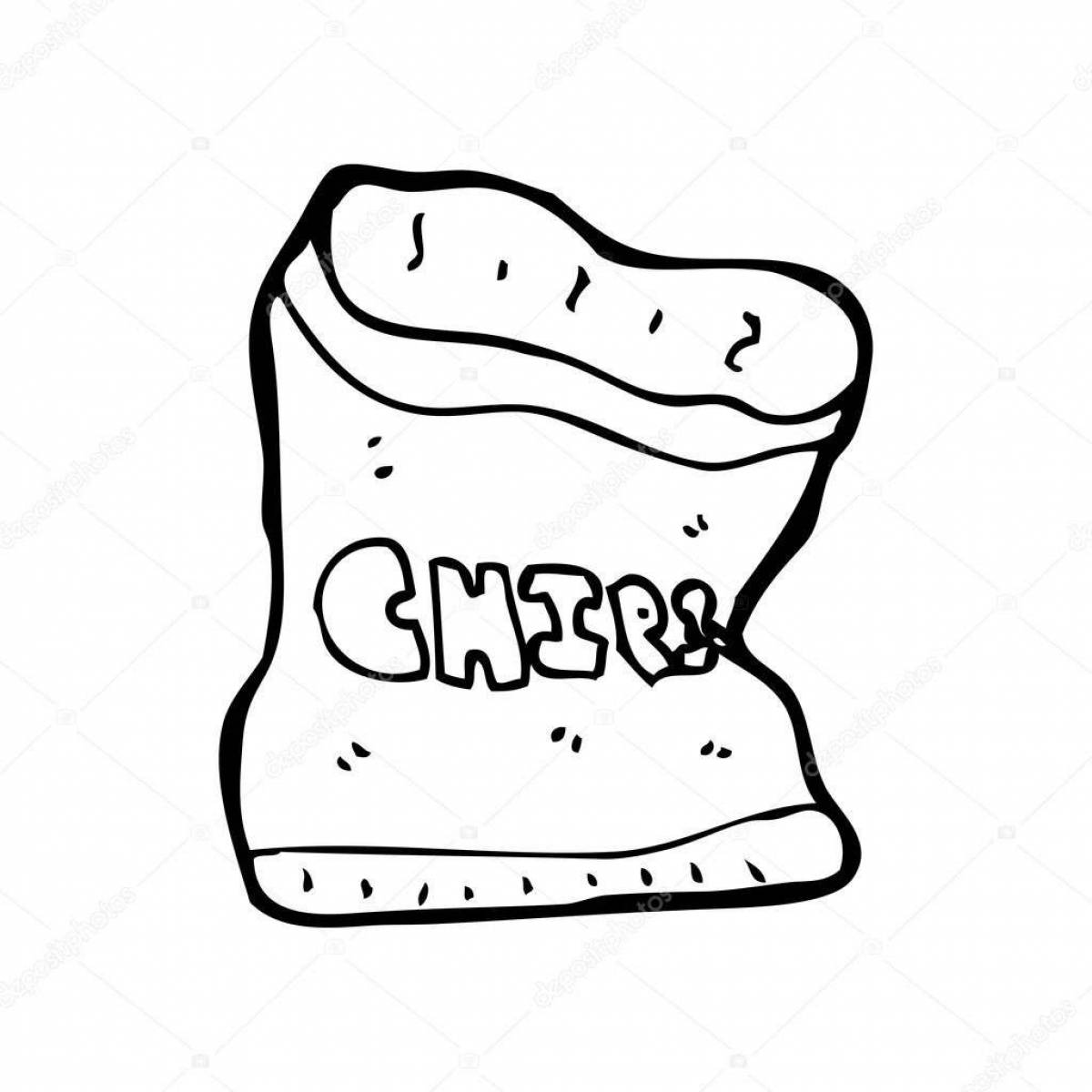 Crazy Colored Chips coloring page