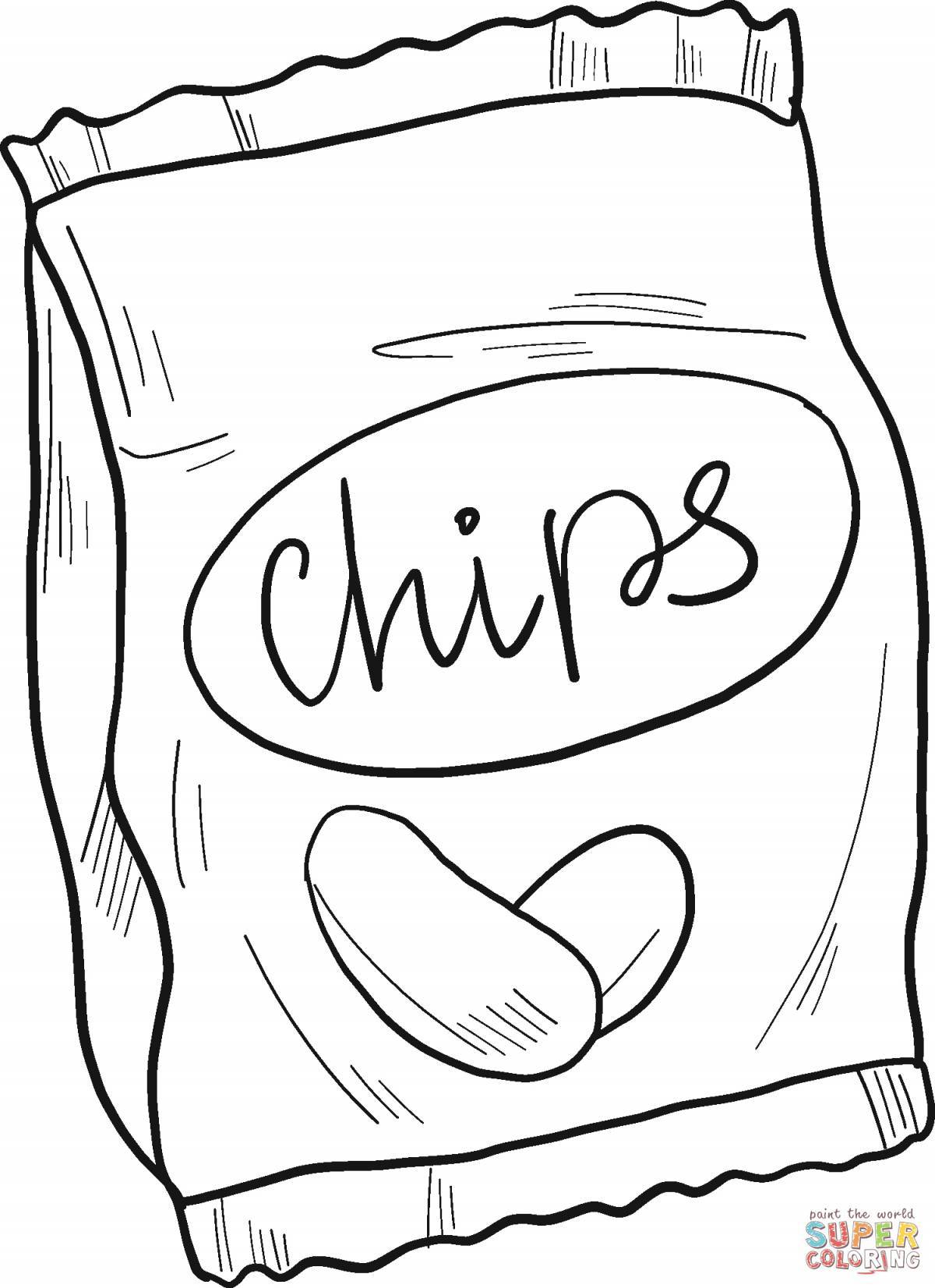 Colored live chips coloring book