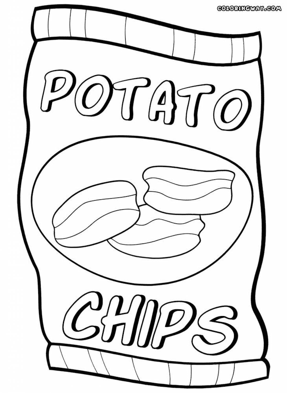 Colored holiday chips coloring book