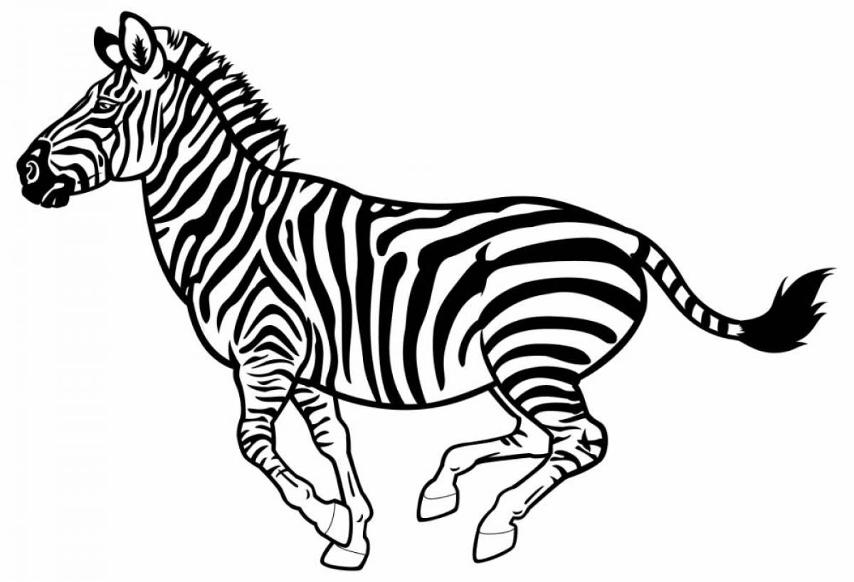 Color-fantastic zebra coloring page for kids