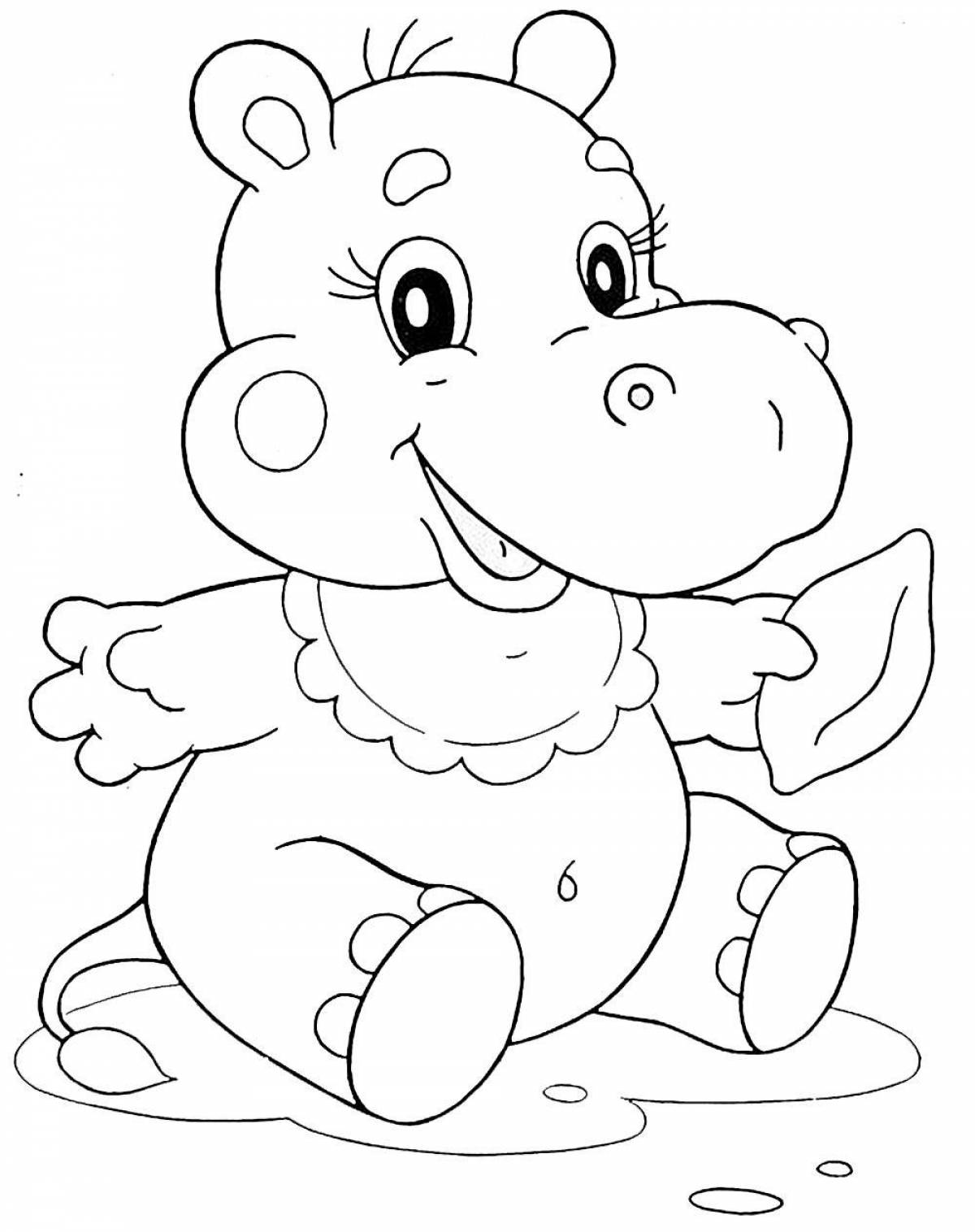 Photo Cute animal coloring pages for 3-4 year olds