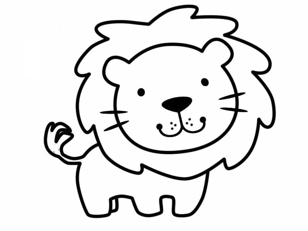 Photo Funny animal coloring pages for kids 3-4 years old