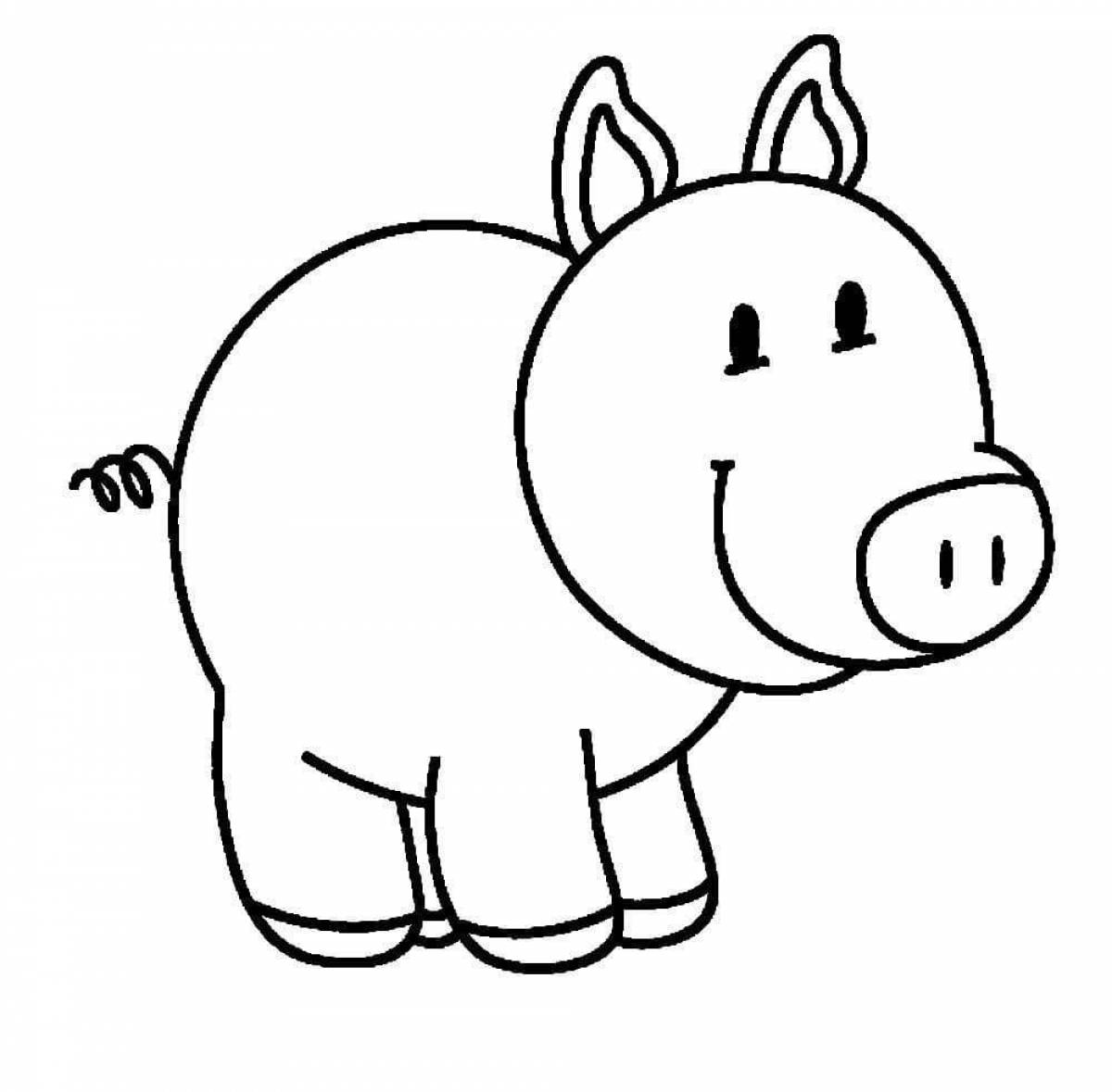 Photo Coloring pages of animals for children 3-4 years old