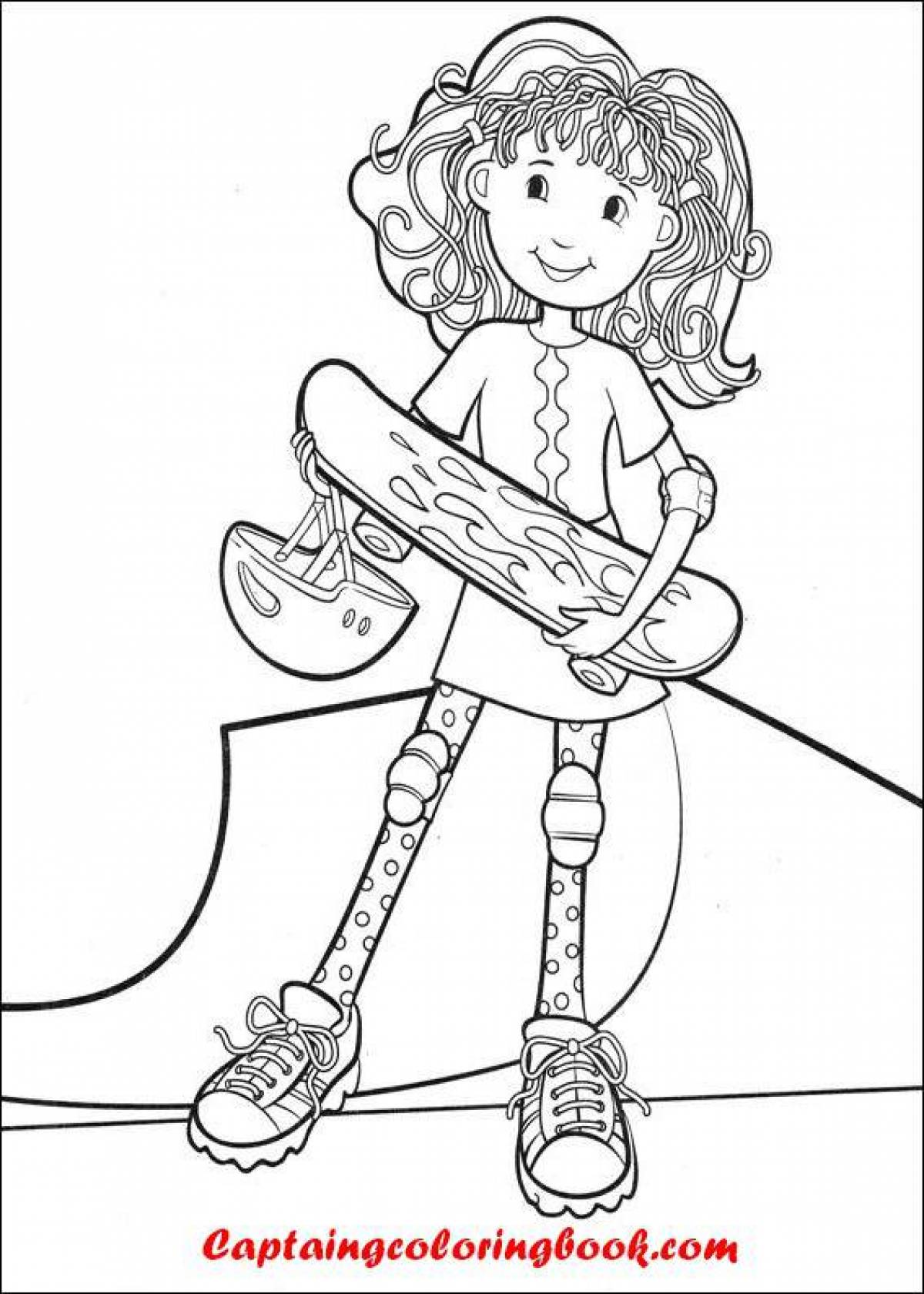 Glowing poppy coloring page