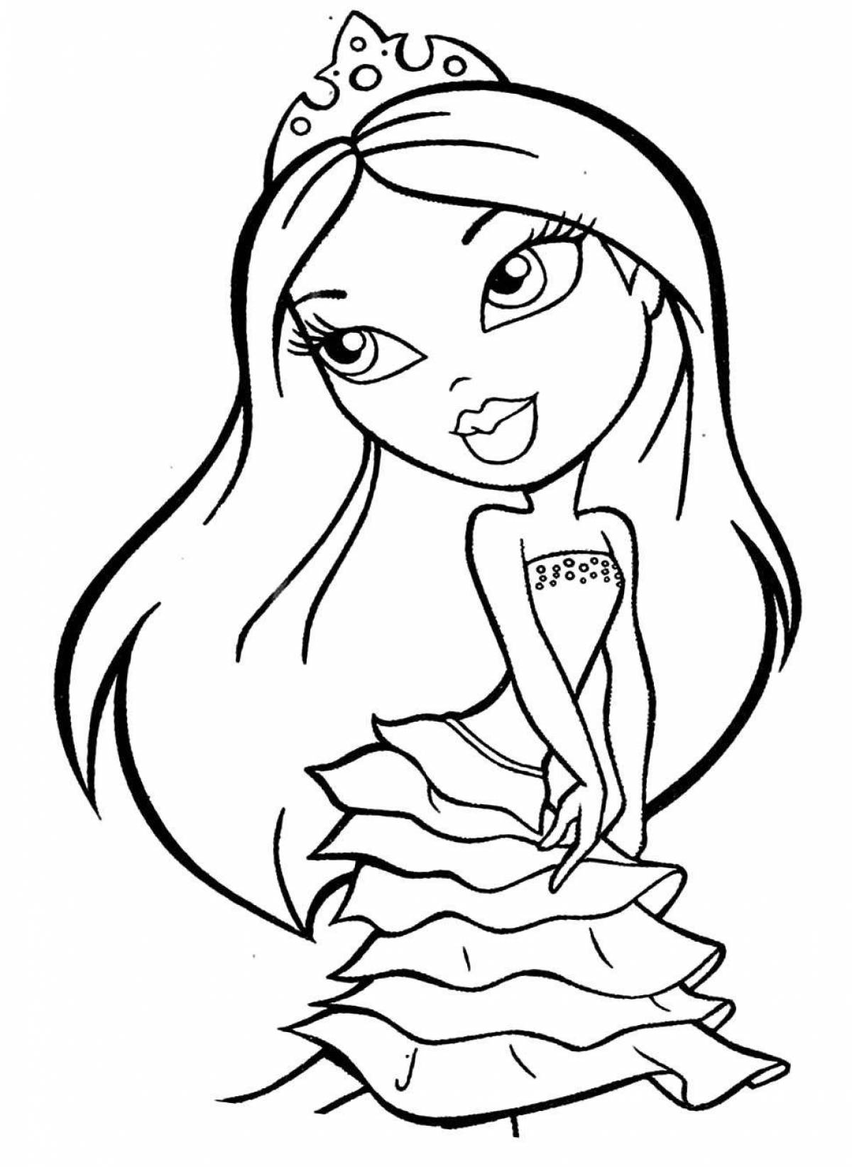 Charming poppy coloring page