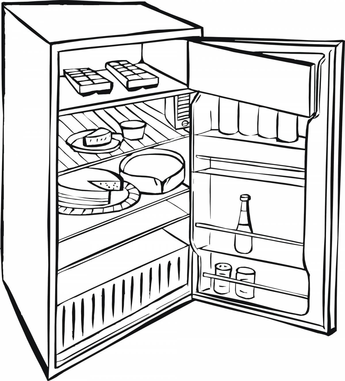 Amazing refrigerator coloring page