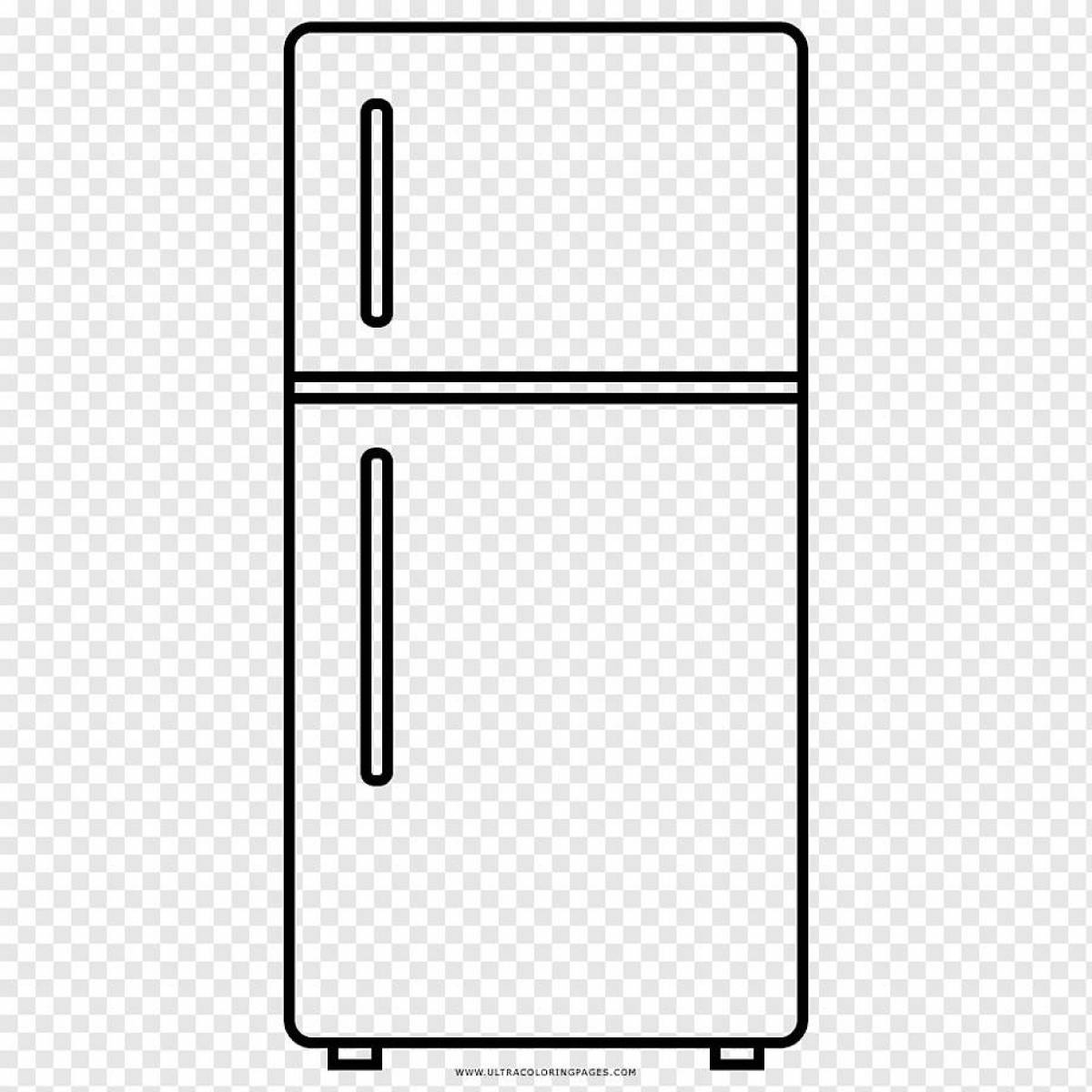 Раскраска эффектный холодильник