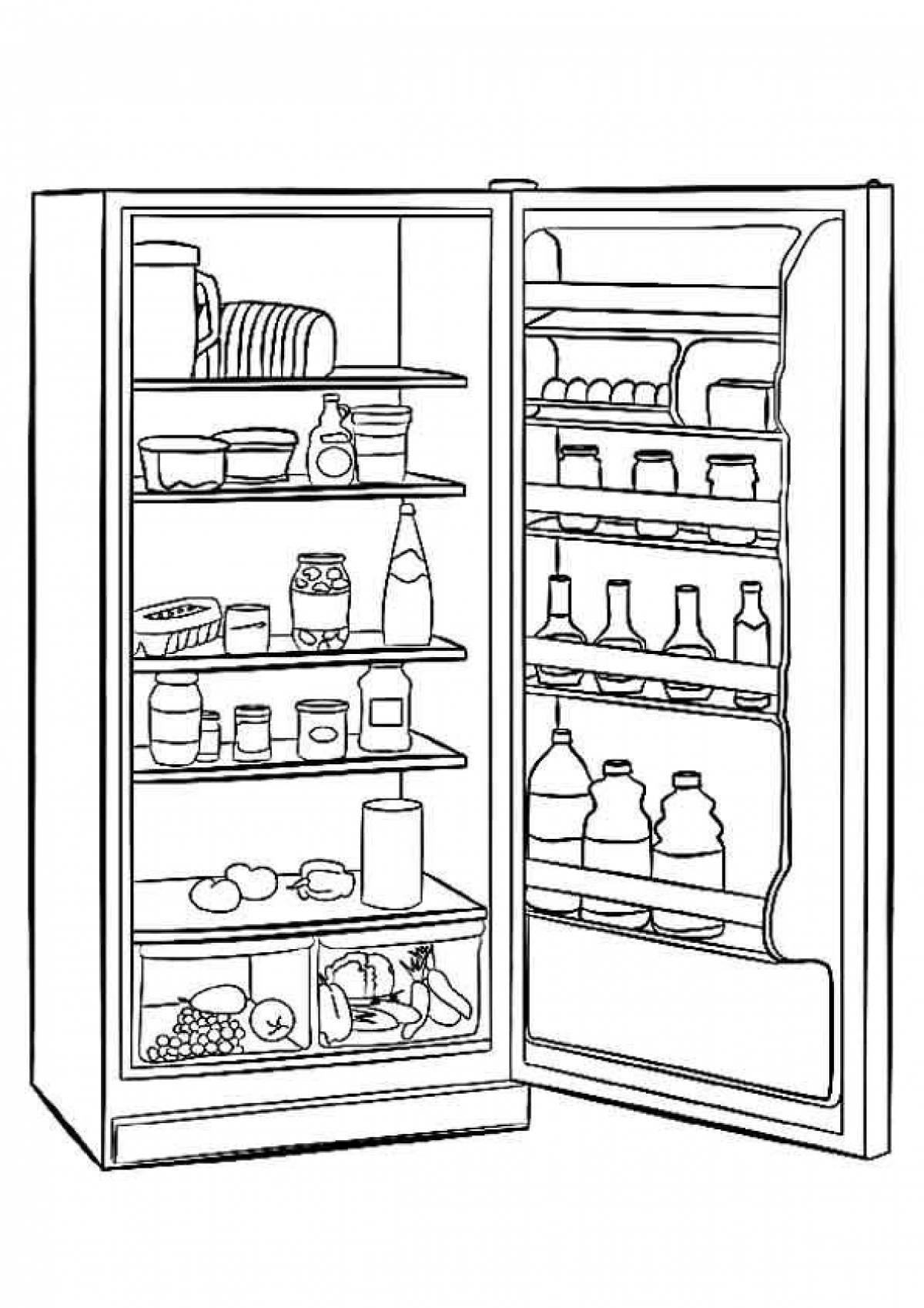 Large refrigerator coloring page