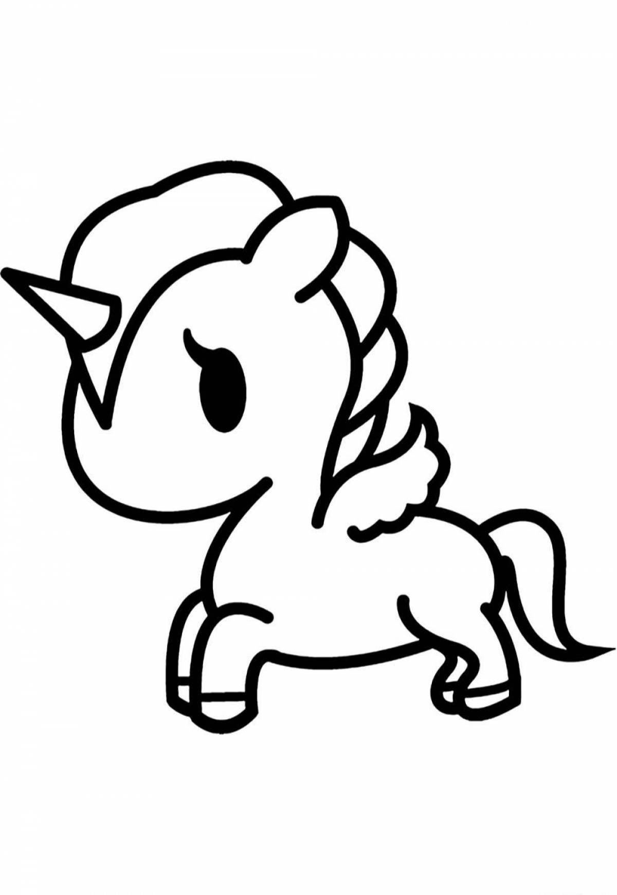 Lovely coloring unicorn cute