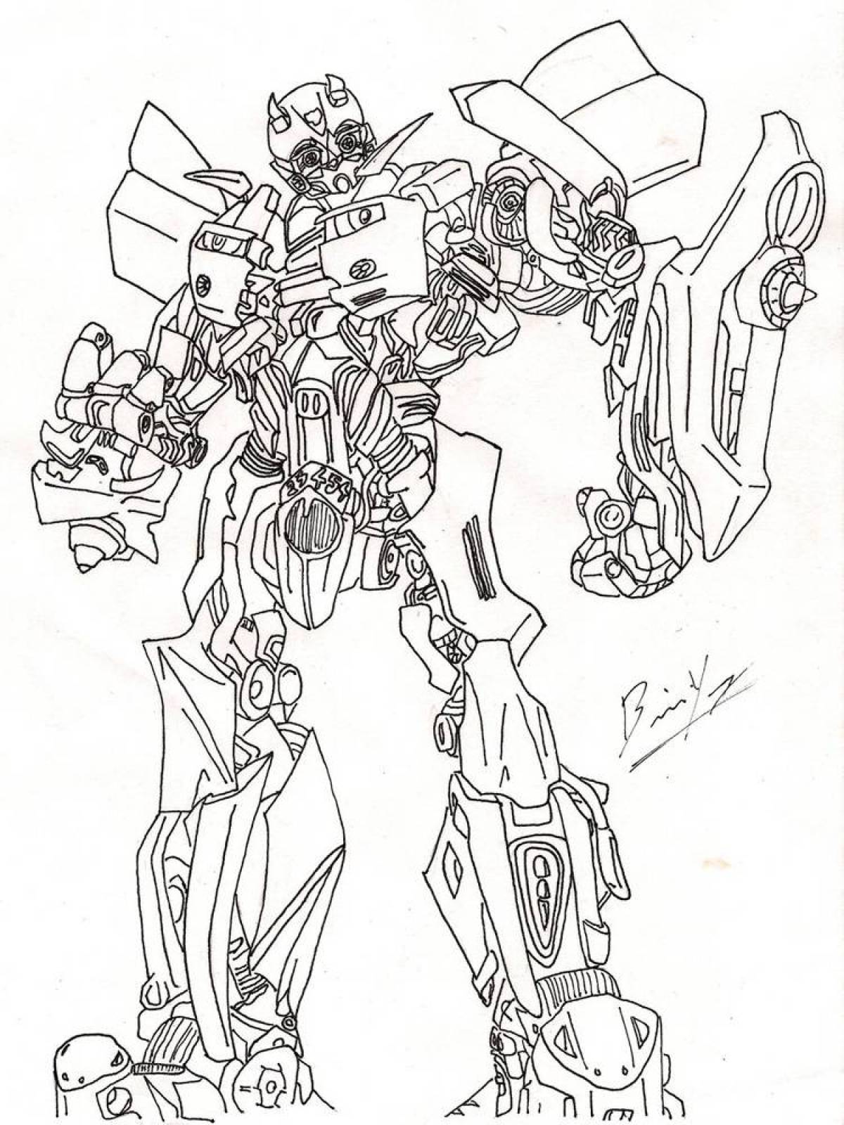 Amazing bumblebee coloring page for kids