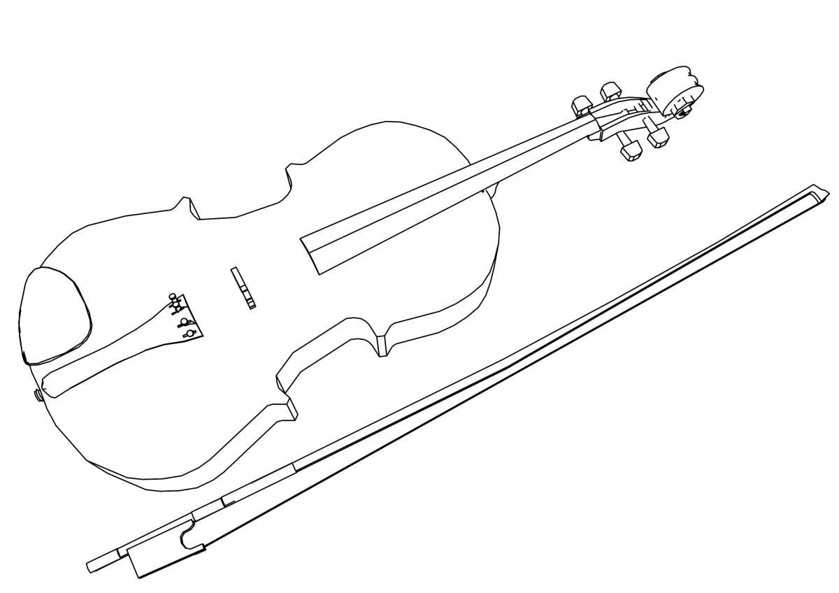 Joyful violin coloring book