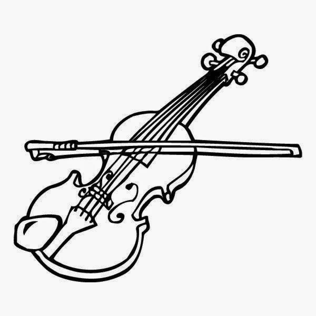 Brilliant violin coloring page