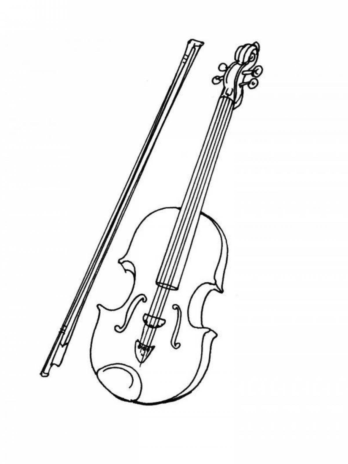 Раскраска «великолепная скрипка»