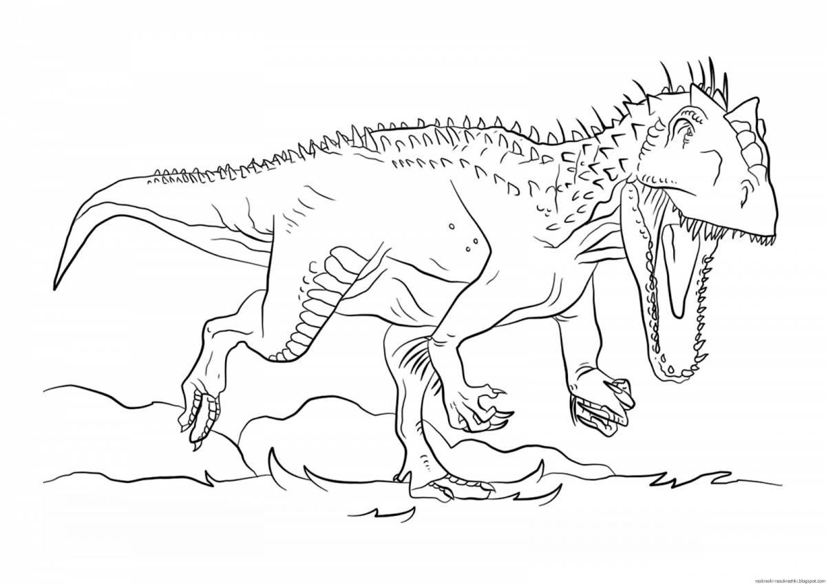 Tyrannosaurus rex giant coloring page