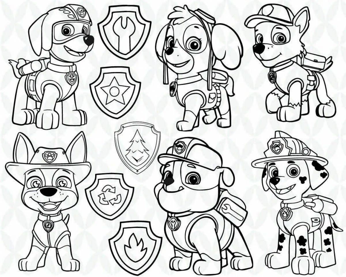 Great coloring page paw patrol pictures