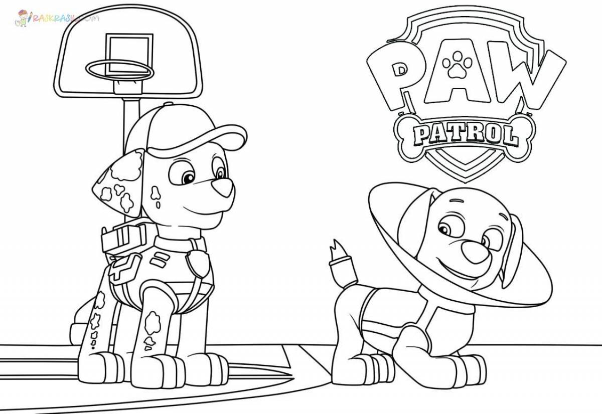 Cute paw patrol coloring pages pictures