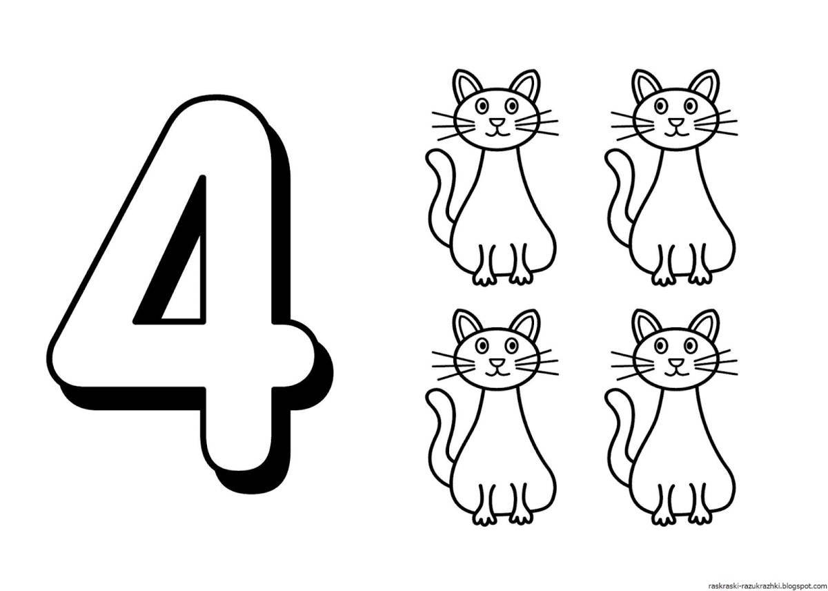 Fun coloring pages with page numbers from 1 to 10