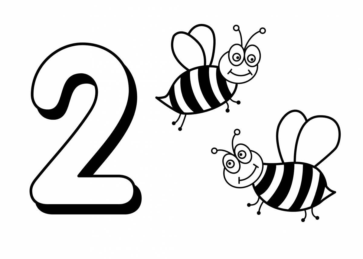 Crazy coloring pages with page numbers from 1 to 10