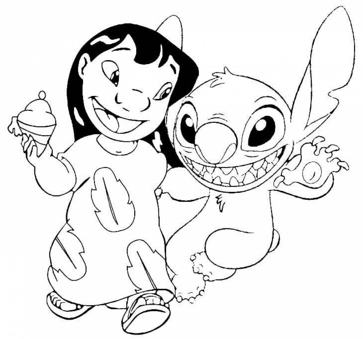 Stitch and lilo radiant coloring