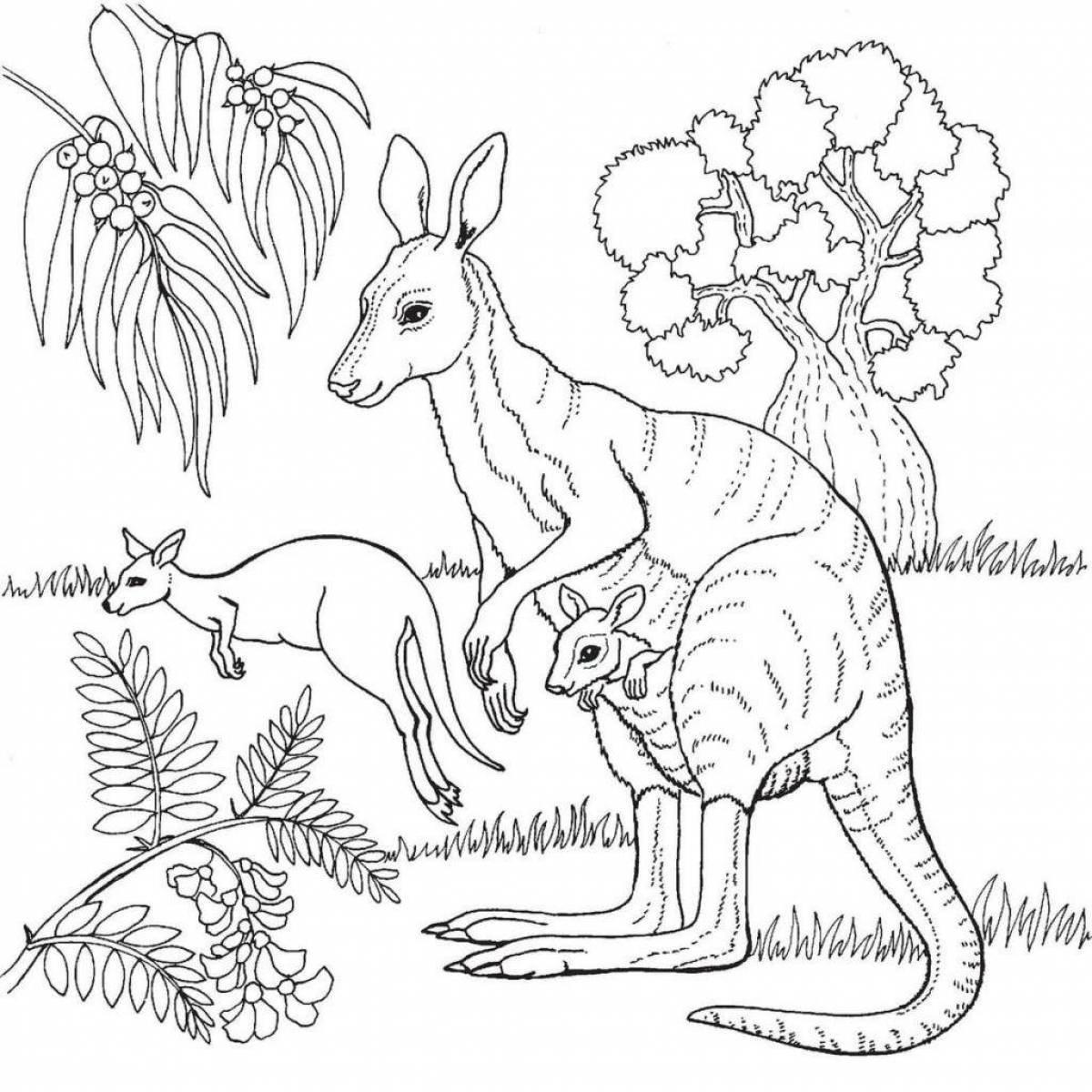 Colorful wild animal coloring pages for 6-7 year olds