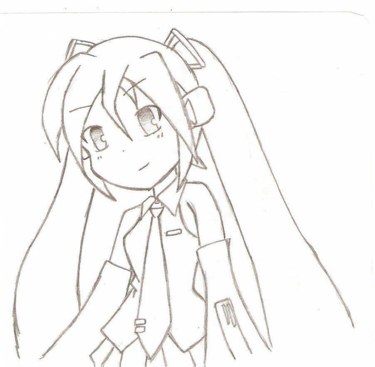 Hatsune Miku's adorable coloring book